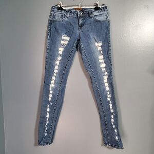 ZD Distressed Skinny Blue Jeans Size 9